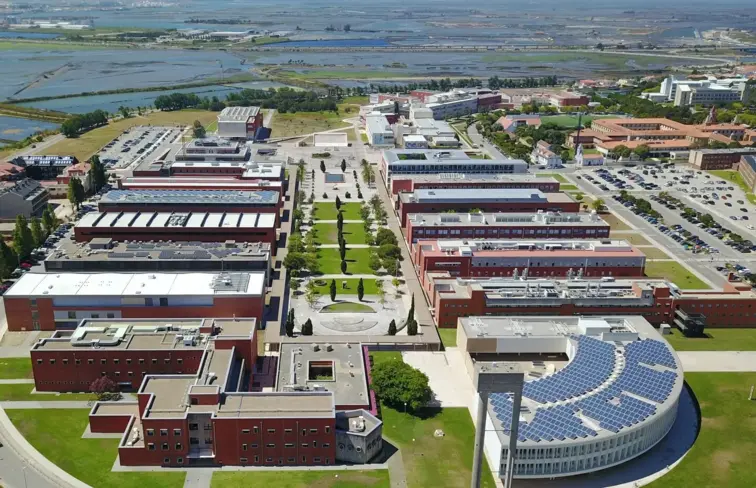 Fotografia aérea da Universidade de Aveiro